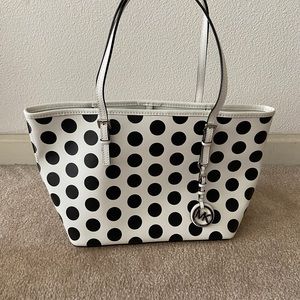 Michael Kors Small Jet Set Polka Dot Travel Tote